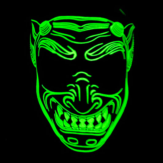 "Oni Spirit" Phosphorescent Biker Mask